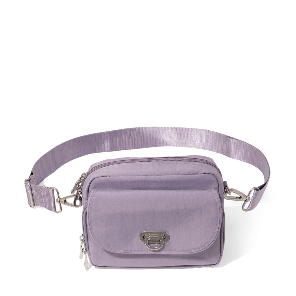 Baggallini Coastal Flip Lock Camera Bag Crossbody LILAC CCC955-LILAC