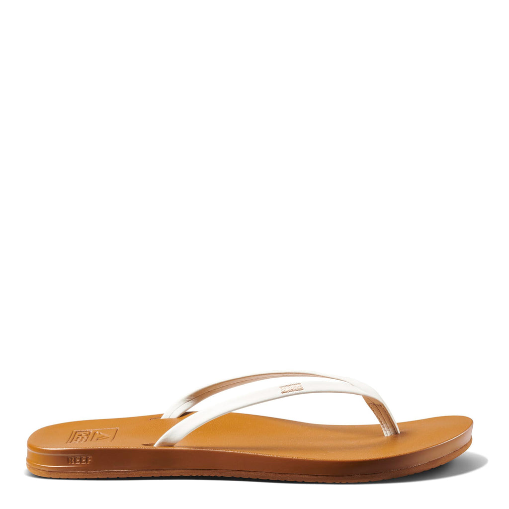 Women's Reef Cushion Slim Sandal WHITE  / TAN CI9857
