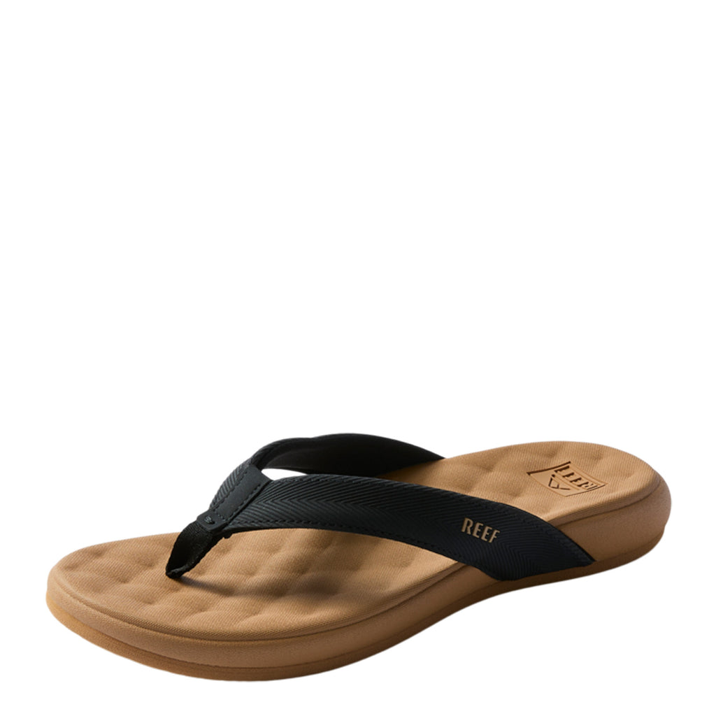Women's Reef Cushion Melody Sandal BLACK TAN CJ8132