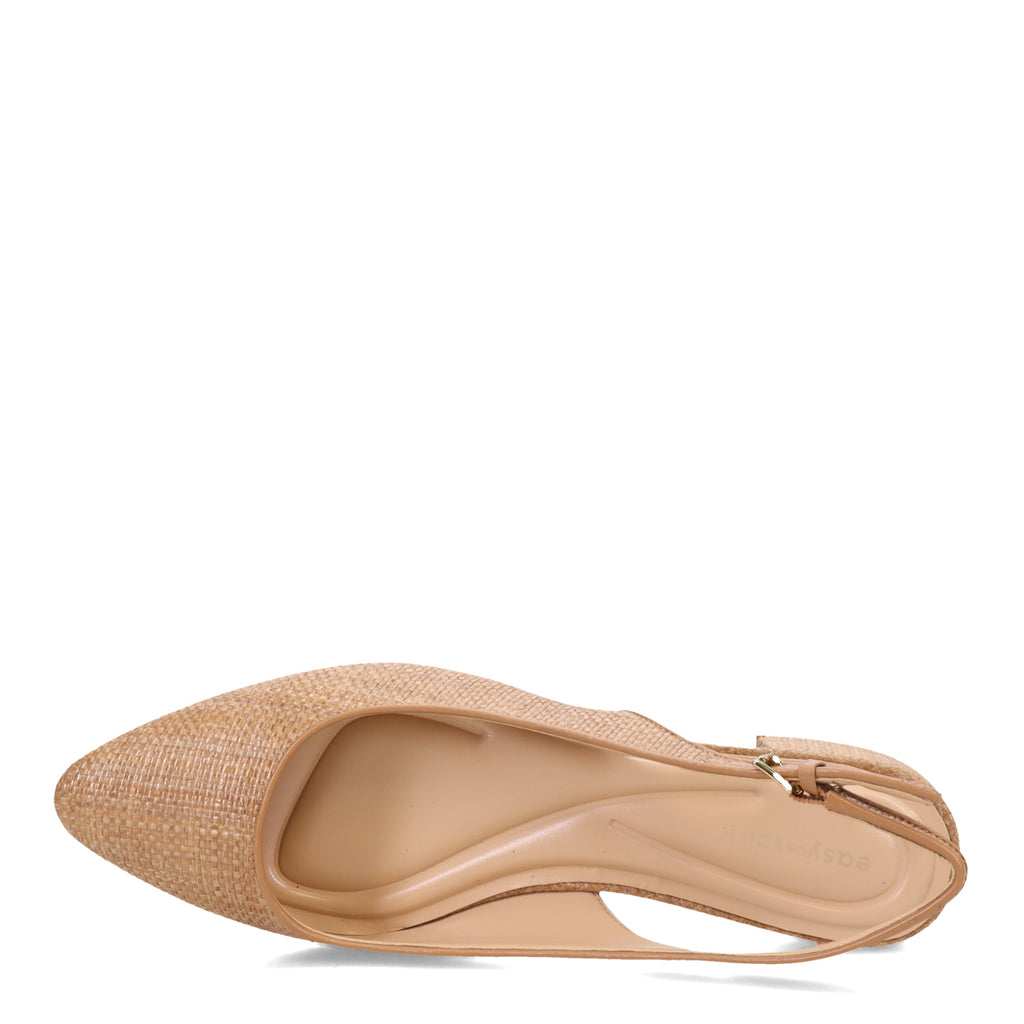 Women's Easy Spirit Cassius Pump BROWN RAFFIA E-CASSIUS2-MBR0