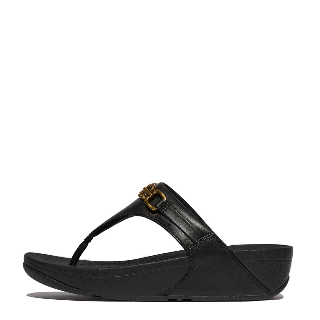 Women's FitFlop Lulu Square Chain Sandal BLACK E1I-001