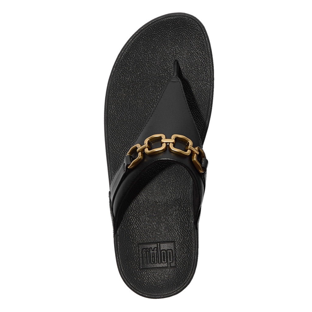 Women's FitFlop Lulu Square Chain Sandal BLACK E1I-001