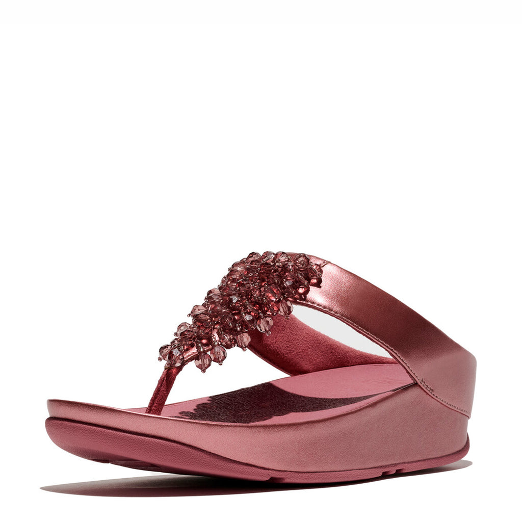 Women's FitFlop Rumba Beaded Toe-Post Sandal ROSE E4X-D60