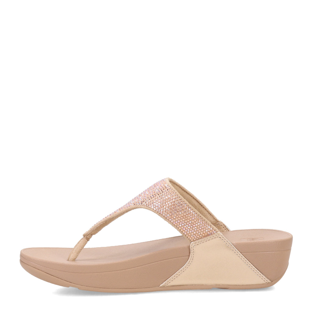 Women's FitFlop Lulu Crystal Thong Sandal LATTE BEIGE EJ8-A94