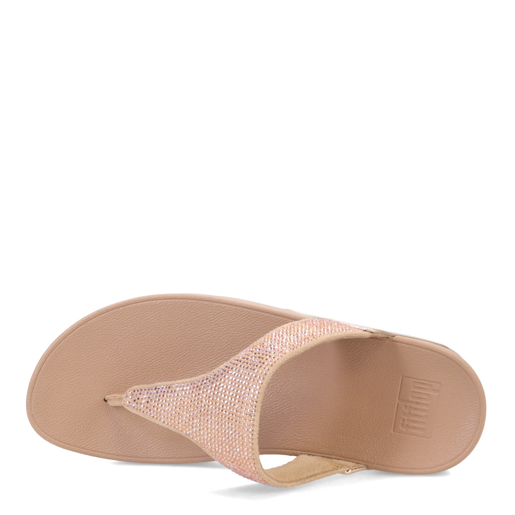 Women's FitFlop Lulu Crystal Thong Sandal LATTE BEIGE EJ8-A94
