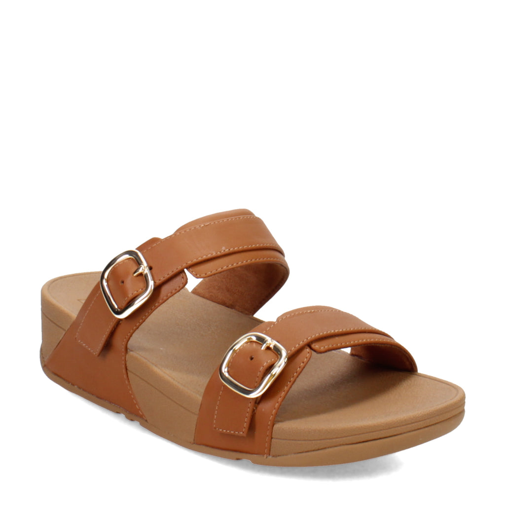 Women's FitFlop Lulu Adjustable Buckle Slide Sandal LIGHT TAN ES7-592