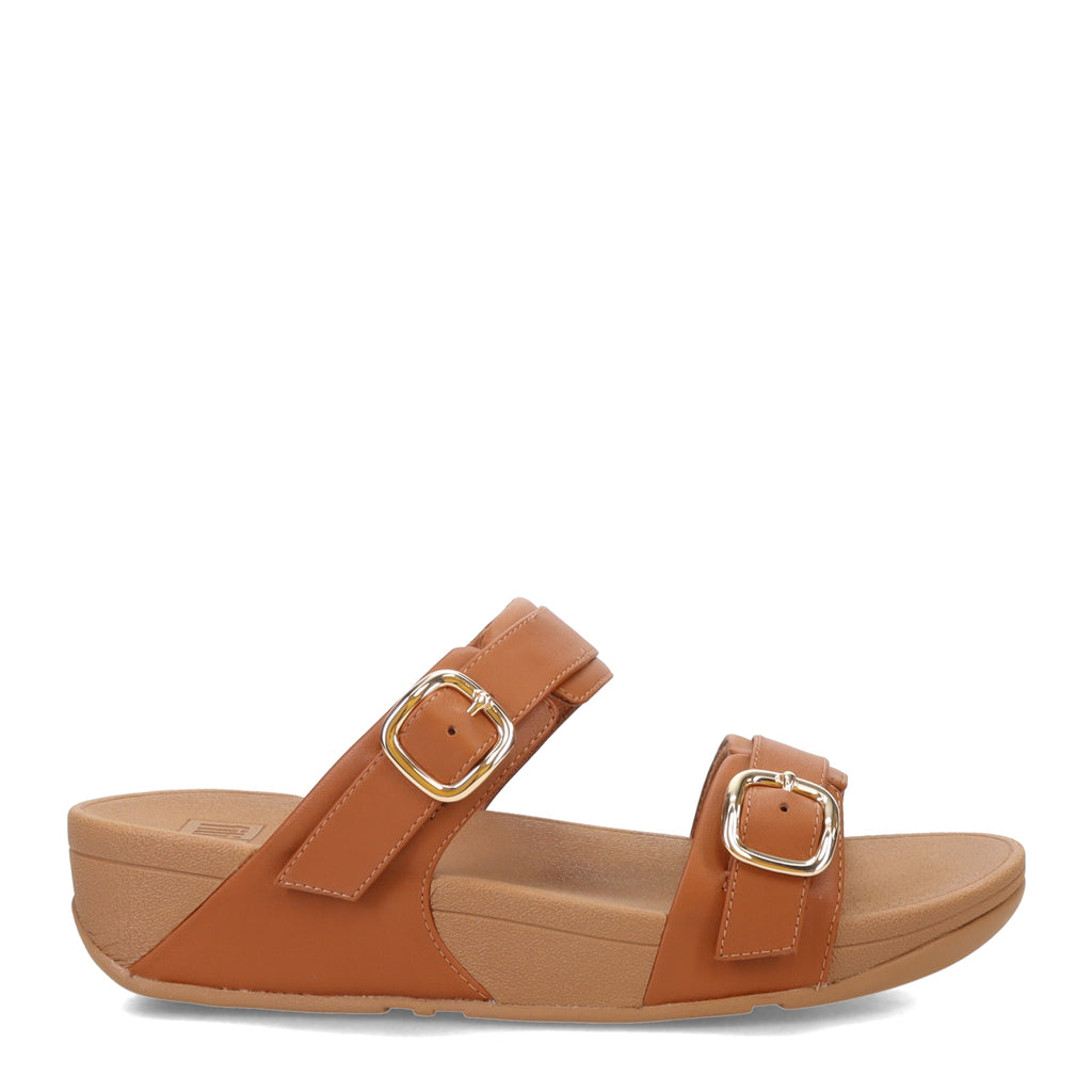 Women's FitFlop Lulu Adjustable Buckle Slide Sandal LIGHT TAN ES7-592