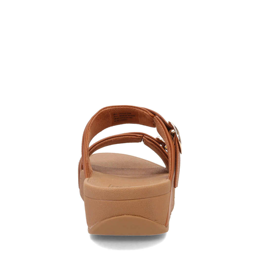 Women's FitFlop Lulu Adjustable Buckle Slide Sandal LIGHT TAN ES7-592
