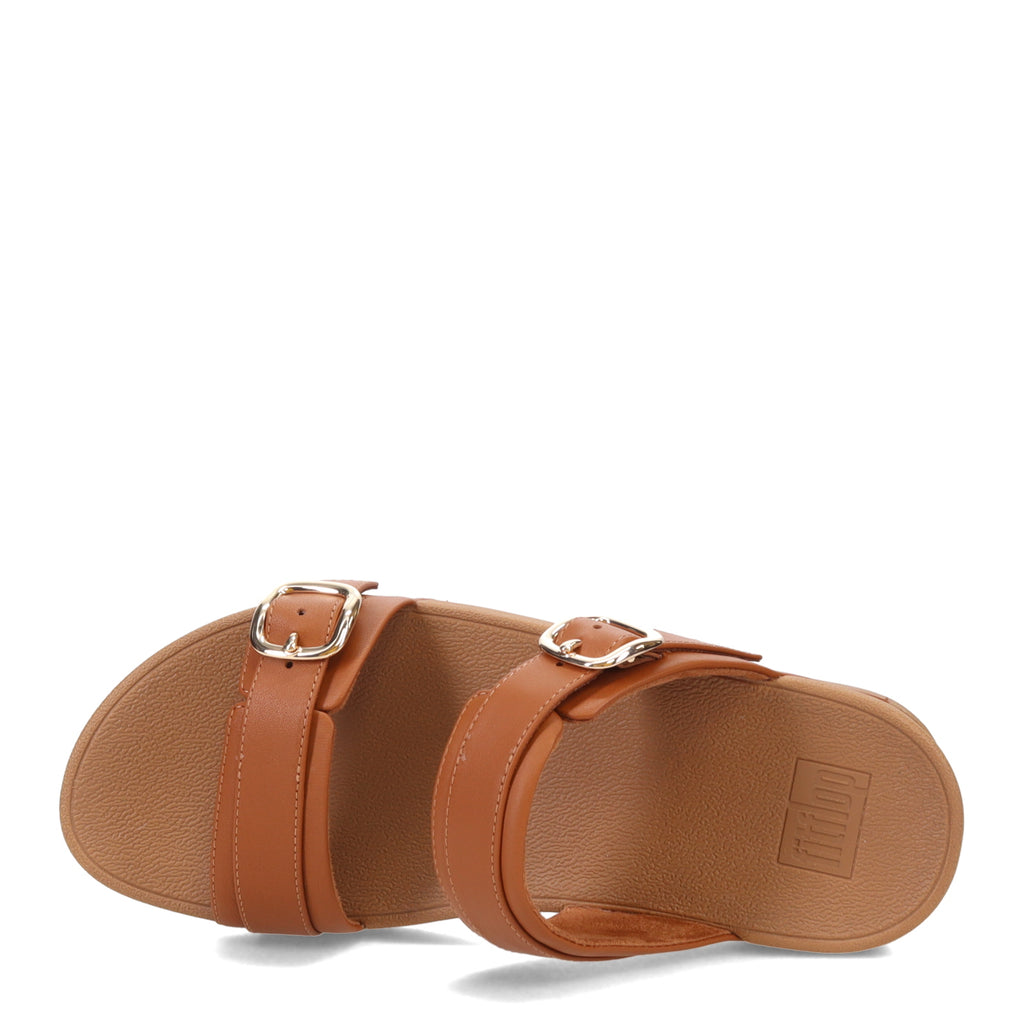 Women's FitFlop Lulu Adjustable Buckle Slide Sandal LIGHT TAN ES7-592