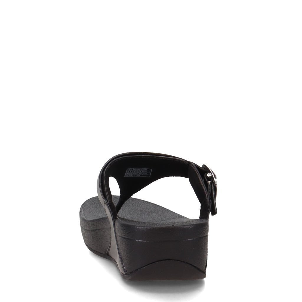 Women's FitFlop Lulu Adjustable Thong Sandal BLACK ES8-090