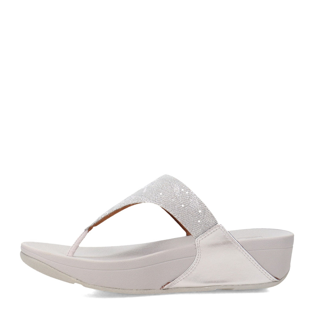 Women's FitFlop Lulu Glitz Thong Sandal SILVER GLINT ET9-011