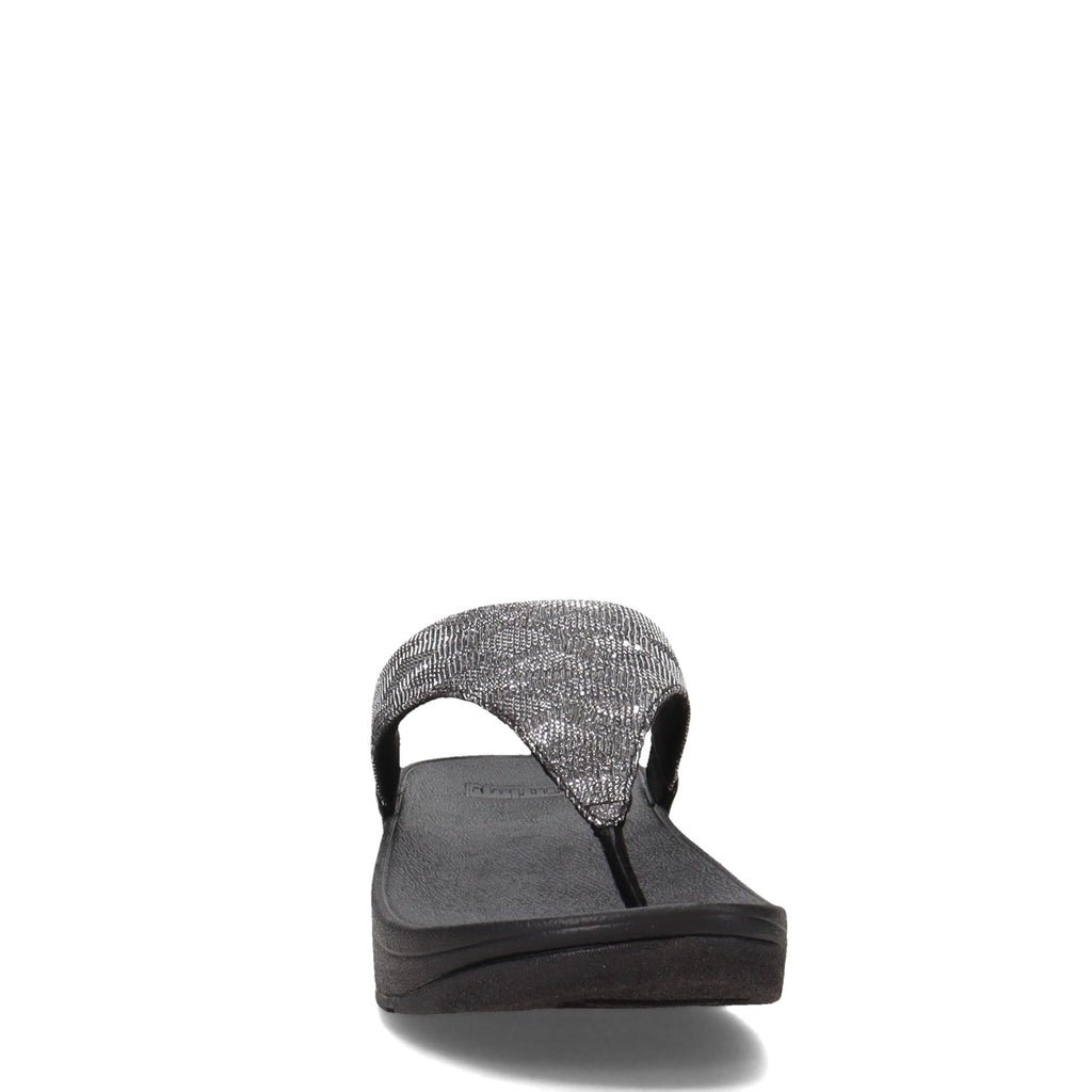 Women's FitFlop Lulu Glitz Thong Sandal BLACK ET9-090