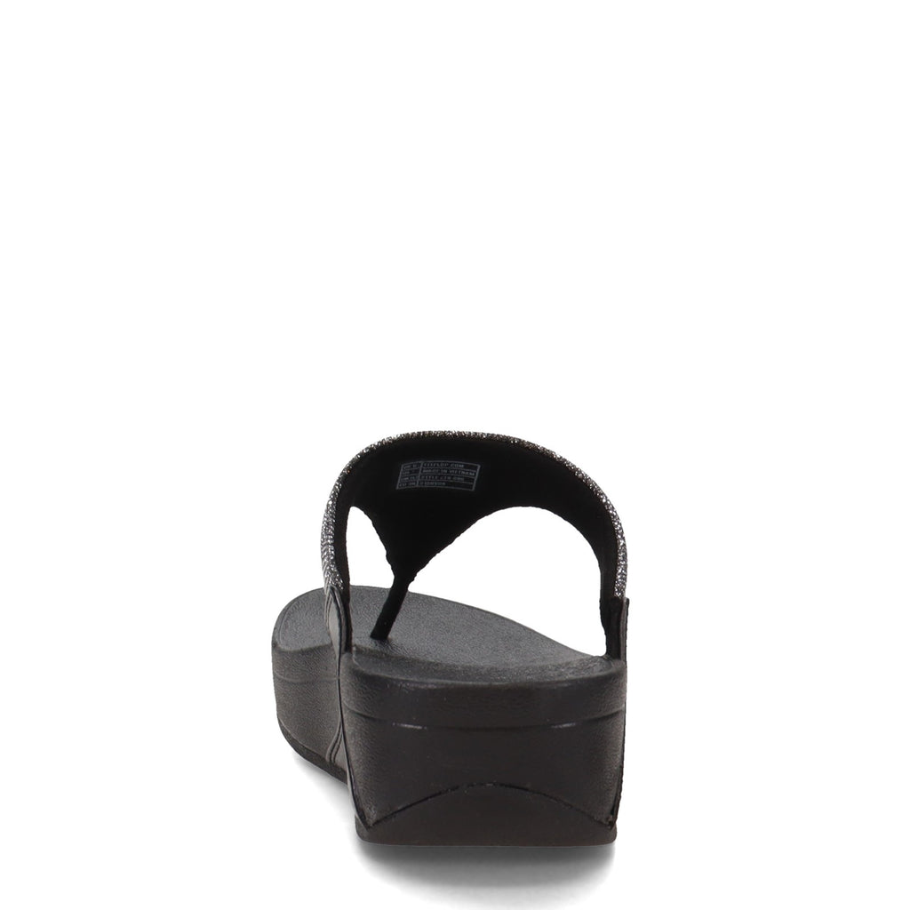 Women's FitFlop Lulu Glitz Thong Sandal BLACK ET9-090