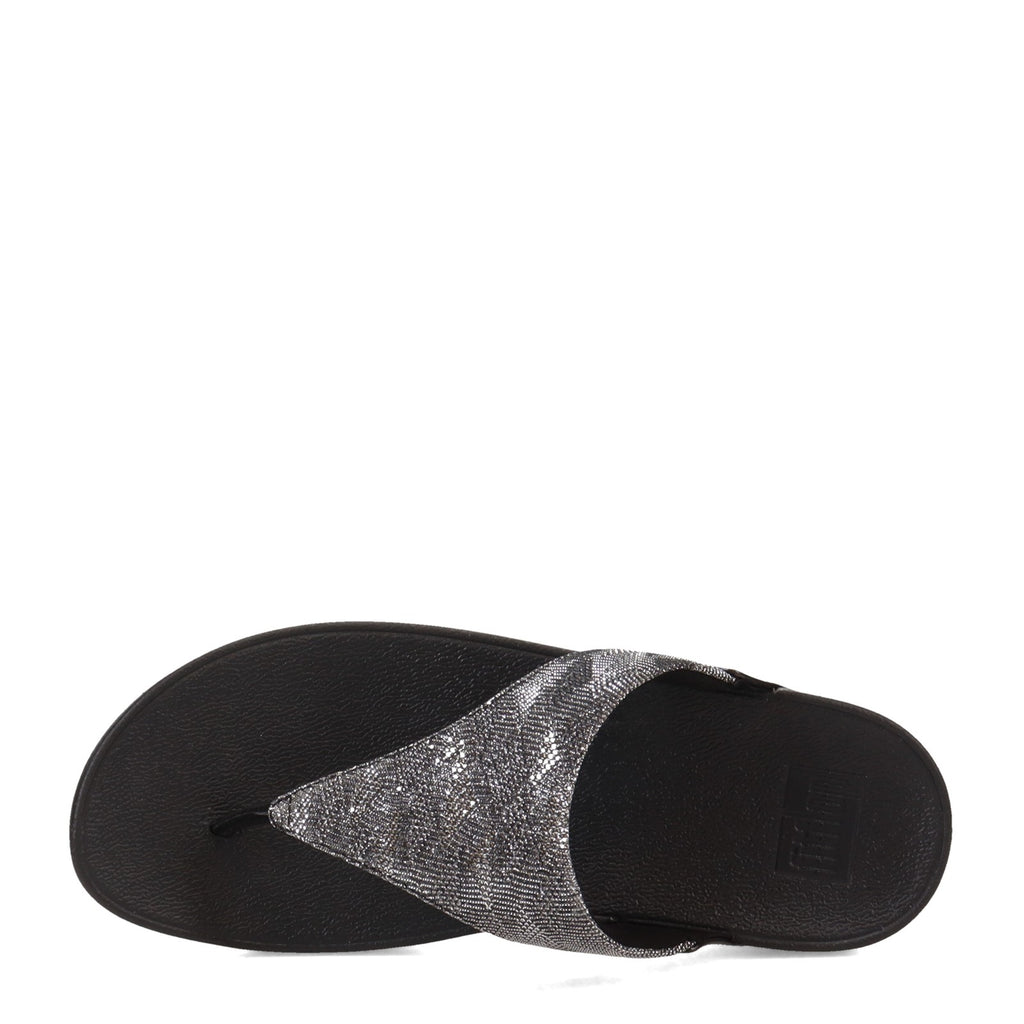 Women's FitFlop Lulu Glitz Thong Sandal BLACK ET9-090
