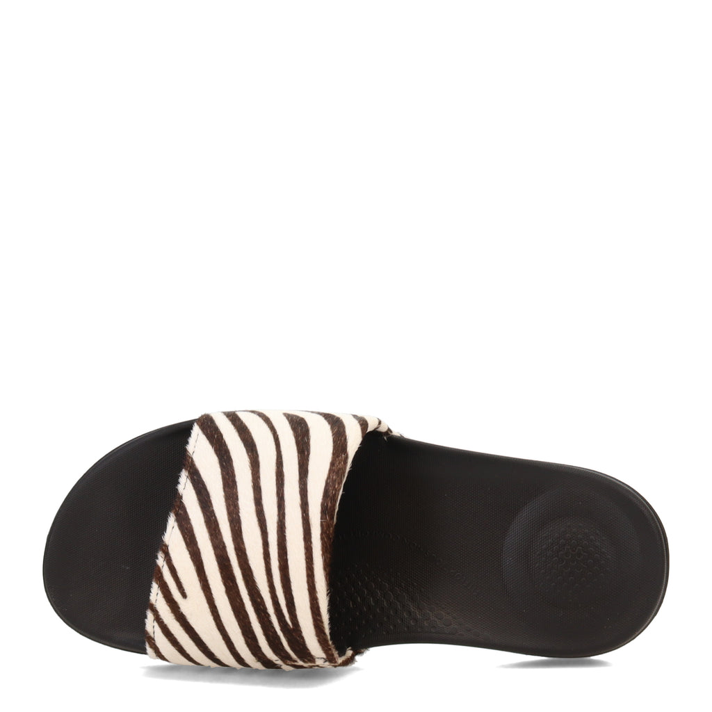 Women's FitFlop iQushion Slide Sandal ZEBRA FE1-A13