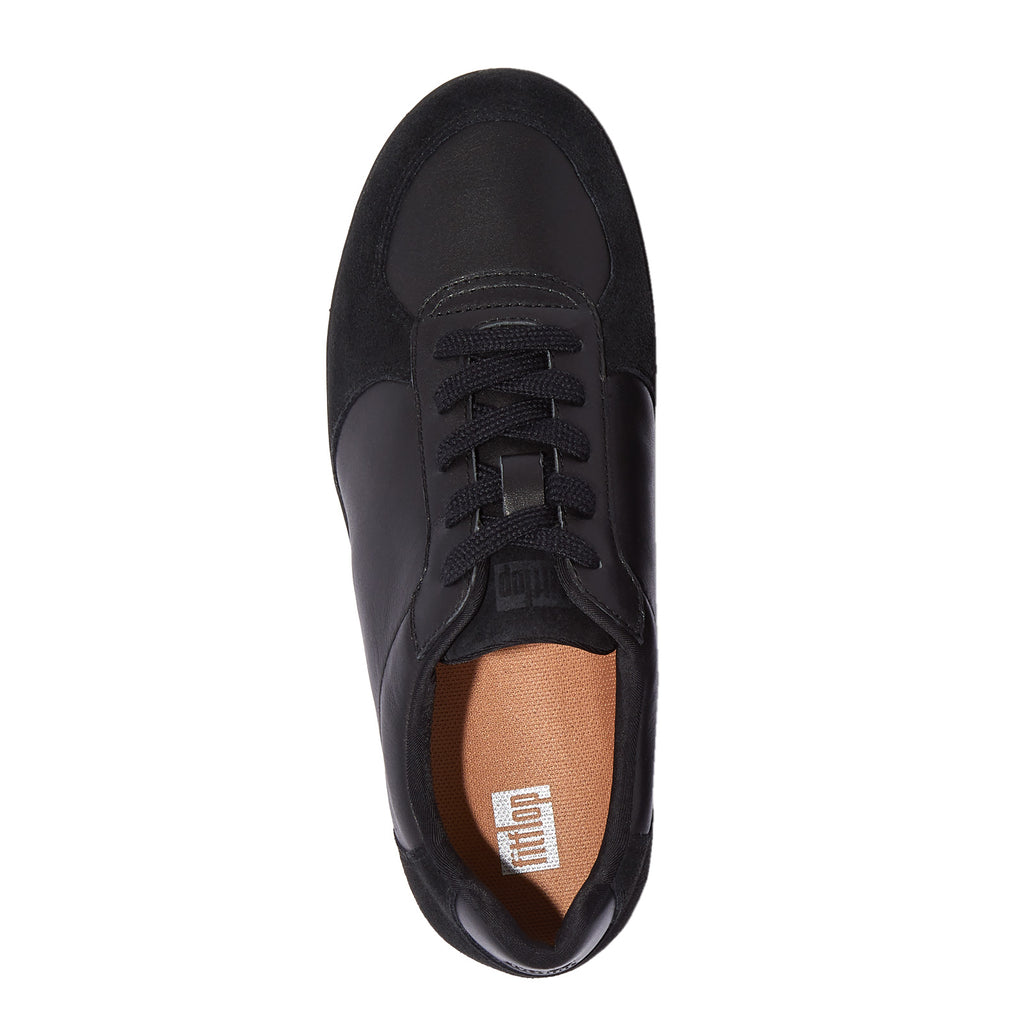 Women's FitFlop Rally Panel Sneaker SOLID BLACK FQ1-090