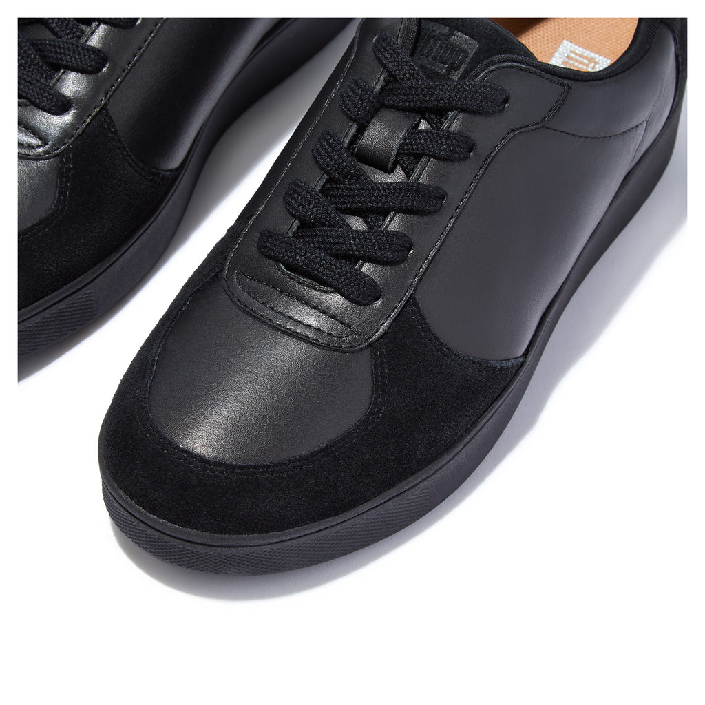 Women's FitFlop Rally Panel Sneaker SOLID BLACK FQ1-090