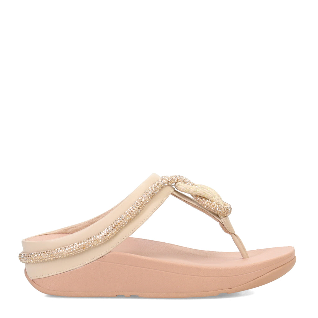Women's FitFlop Fino Crystal Cord Sandal BEIGE FQ3-A20