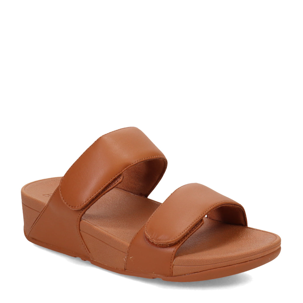 Women's FitFlop Lulu Adjustable Strap Slide Sandal LIGHT TAN FV6-592