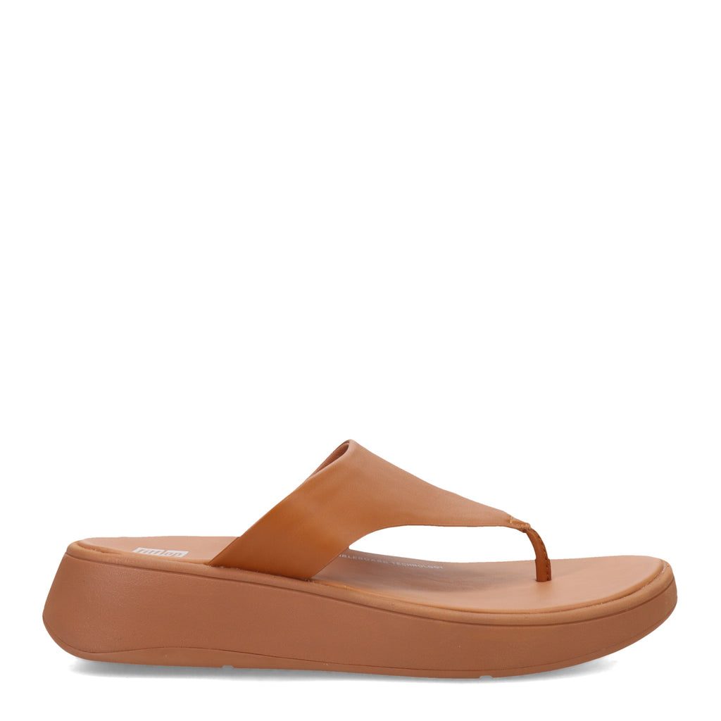 Women's FitFlop F-Mode Flatform Toe-Post Sandal LIGHT TAN FW4-592