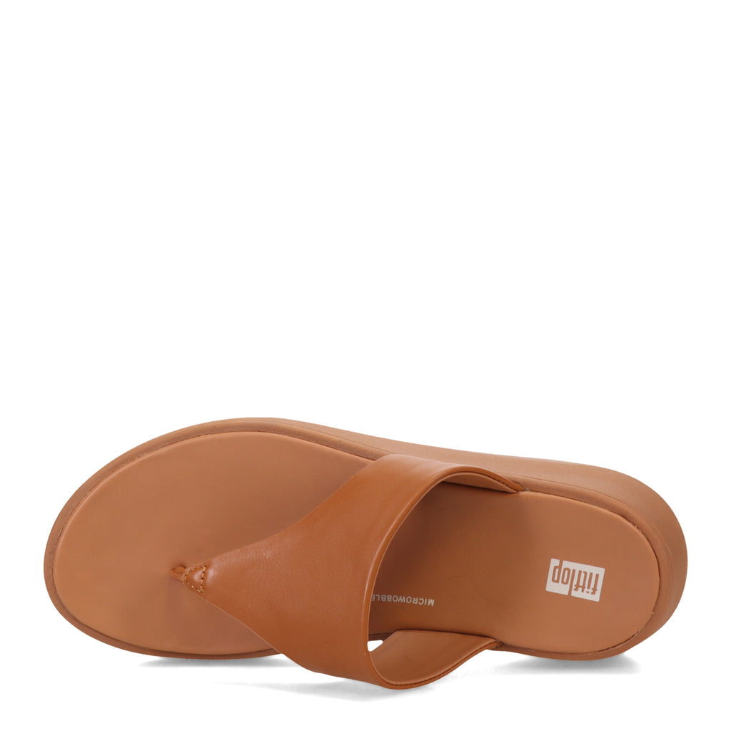 Women's FitFlop F-Mode Flatform Toe-Post Sandal LIGHT TAN FW4-592