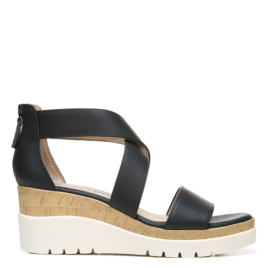 Women's Soul Naturalizer Goodtimes Wedge Sandal BLACK H5571S0001