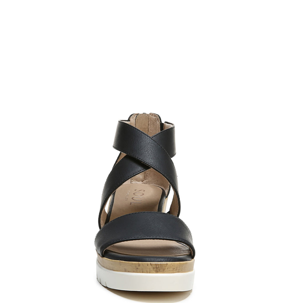 Women's Soul Naturalizer Goodtimes Wedge Sandal BLACK H5571S0001