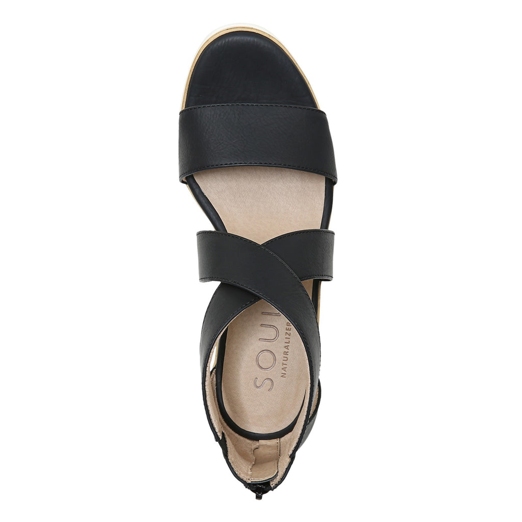 Women's Soul Naturalizer Goodtimes Wedge Sandal BLACK H5571S0001