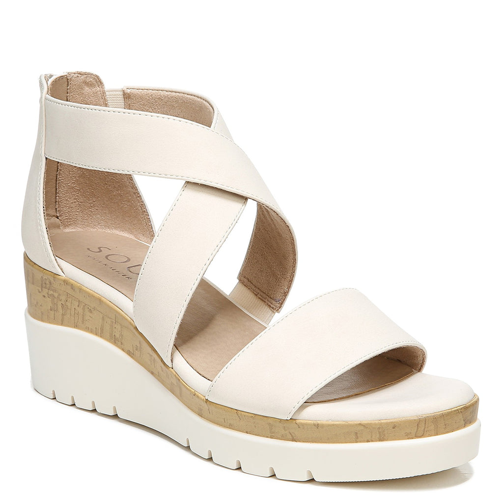 Women's Soul Naturalizer Goodtimes Wedge Sandal PORCELAIN H5571S0250