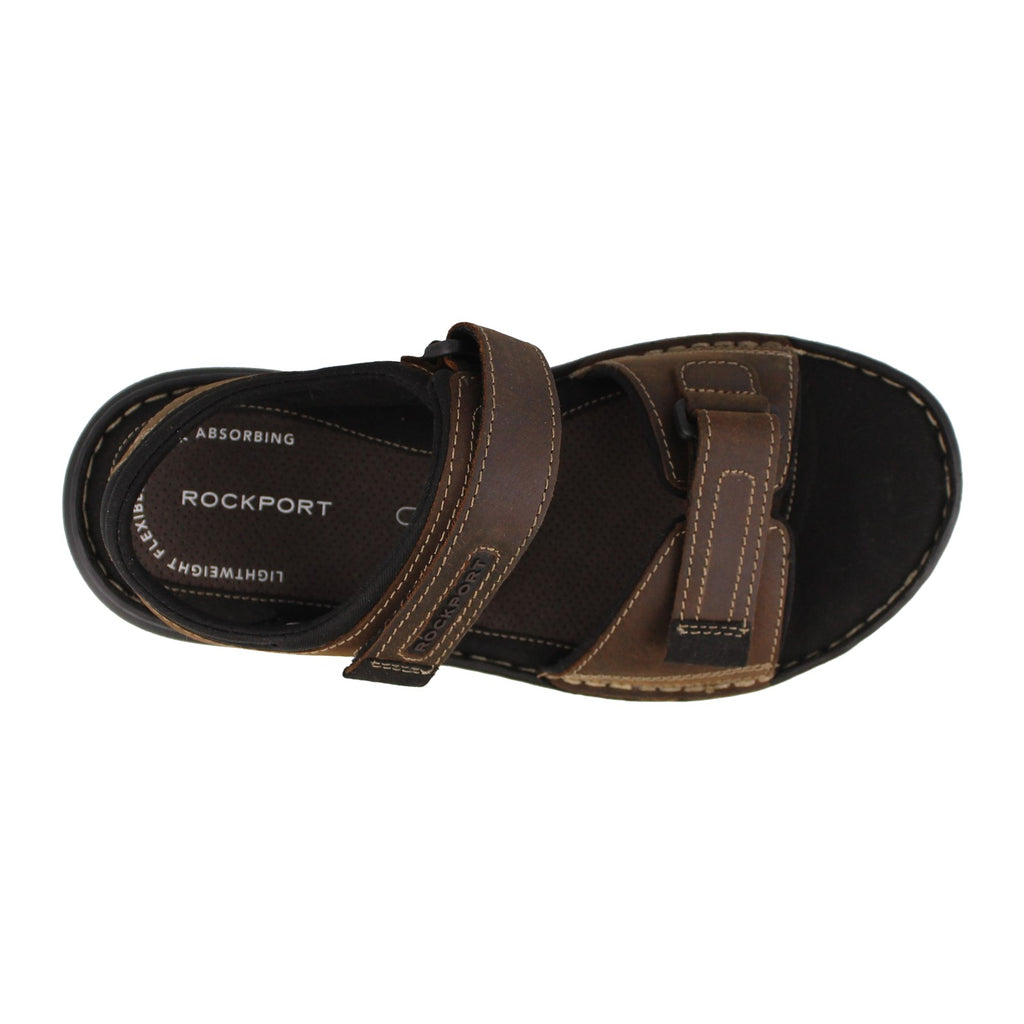 Men's Rockport Darwyn Quarter Strap Sandal BROWN H80295