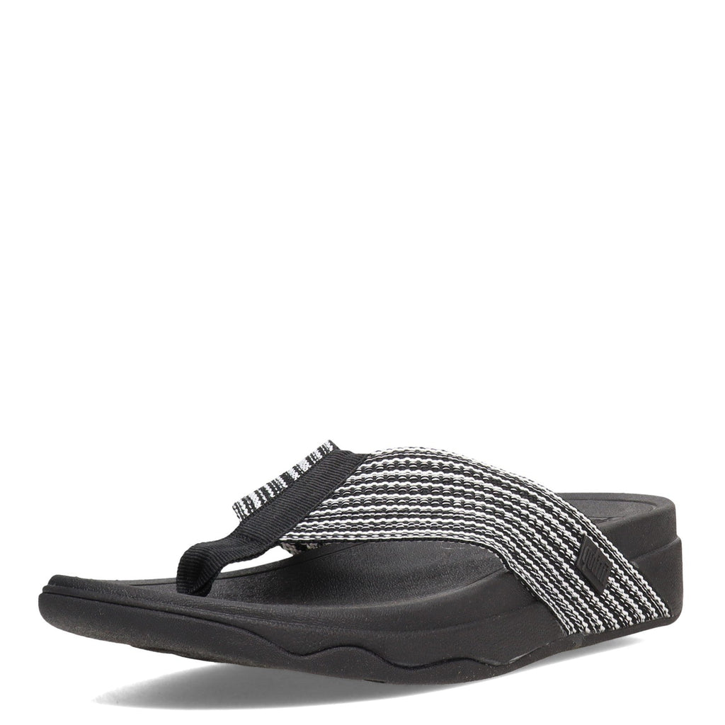 Women's FitFlop Surfa Sandal BLACK/WHITE H84-090