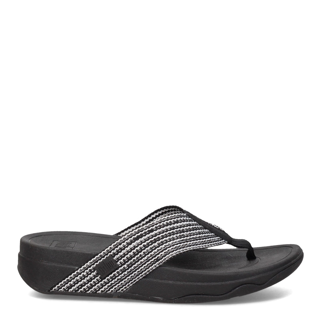 Women's FitFlop Surfa Sandal BLACK/WHITE H84-090