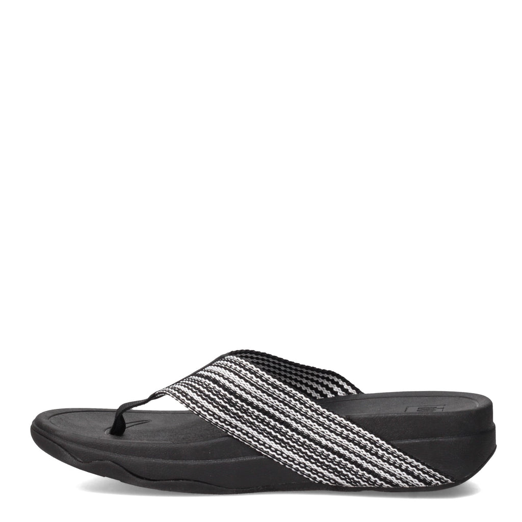 Women's FitFlop Surfa Sandal BLACK/WHITE H84-090