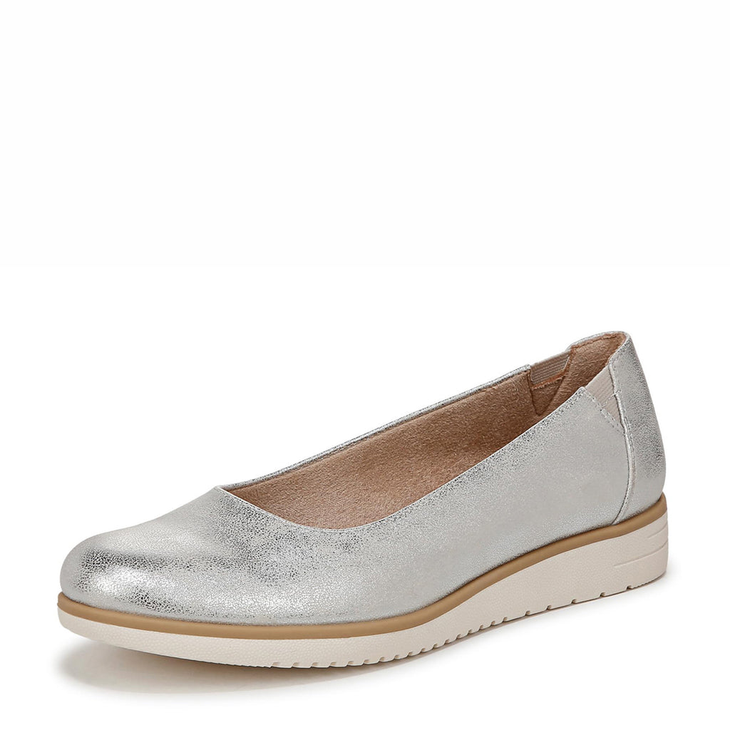 Women's SOUL Naturalizer Idea Ballet Flat SILVER METALLIC H9773S7021