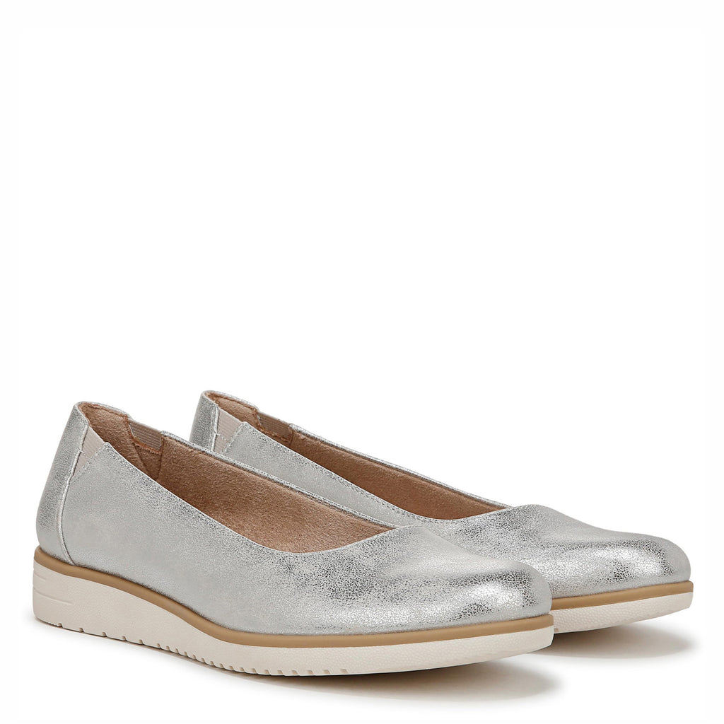 Women's SOUL Naturalizer Idea Ballet Flat SILVER METALLIC H9773S7021