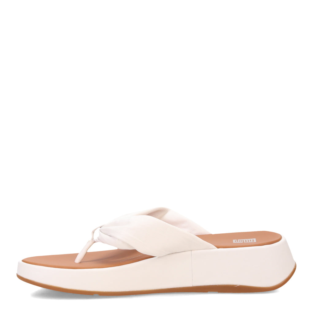 Women's FitFlop F-Mode Leather-Twist Toe-Post Sandal URBAN WHITE HG1-194