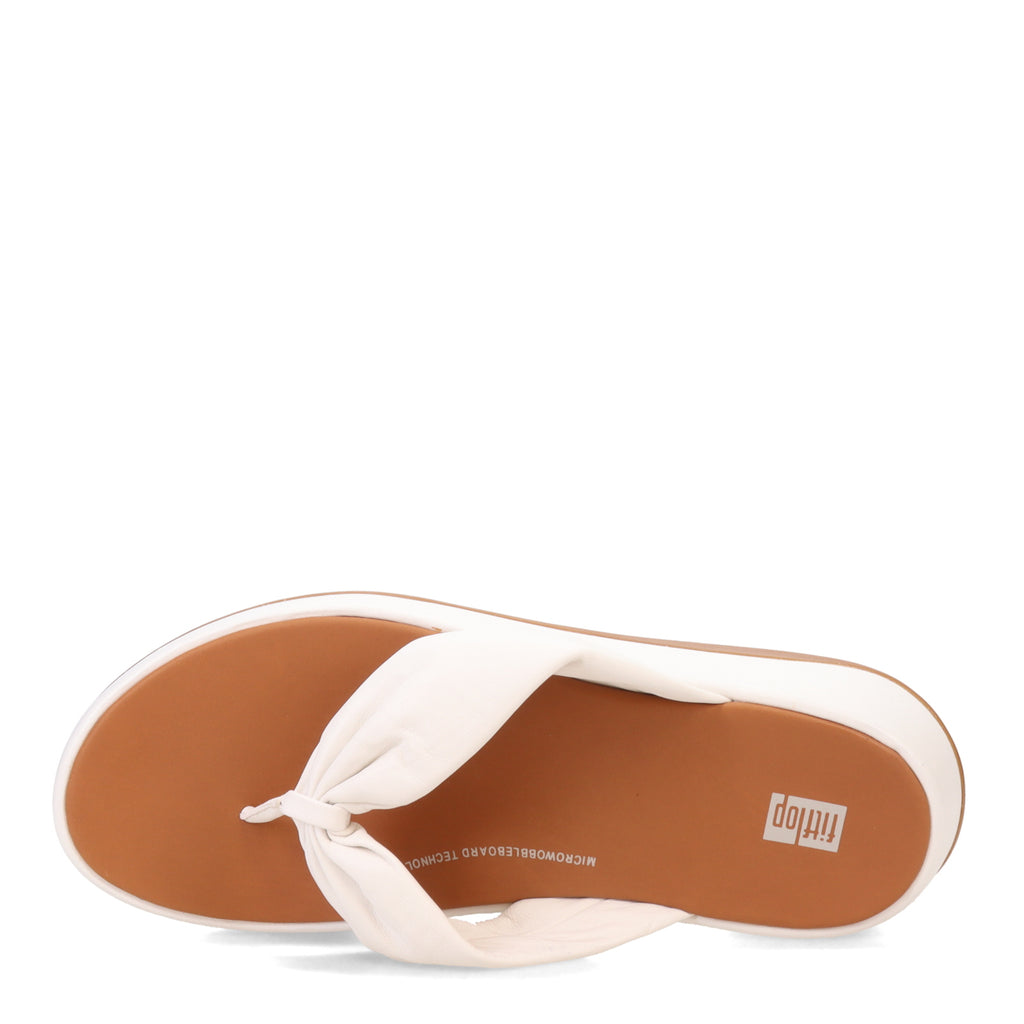 Women's FitFlop F-Mode Leather-Twist Toe-Post Sandal URBAN WHITE HG1-194