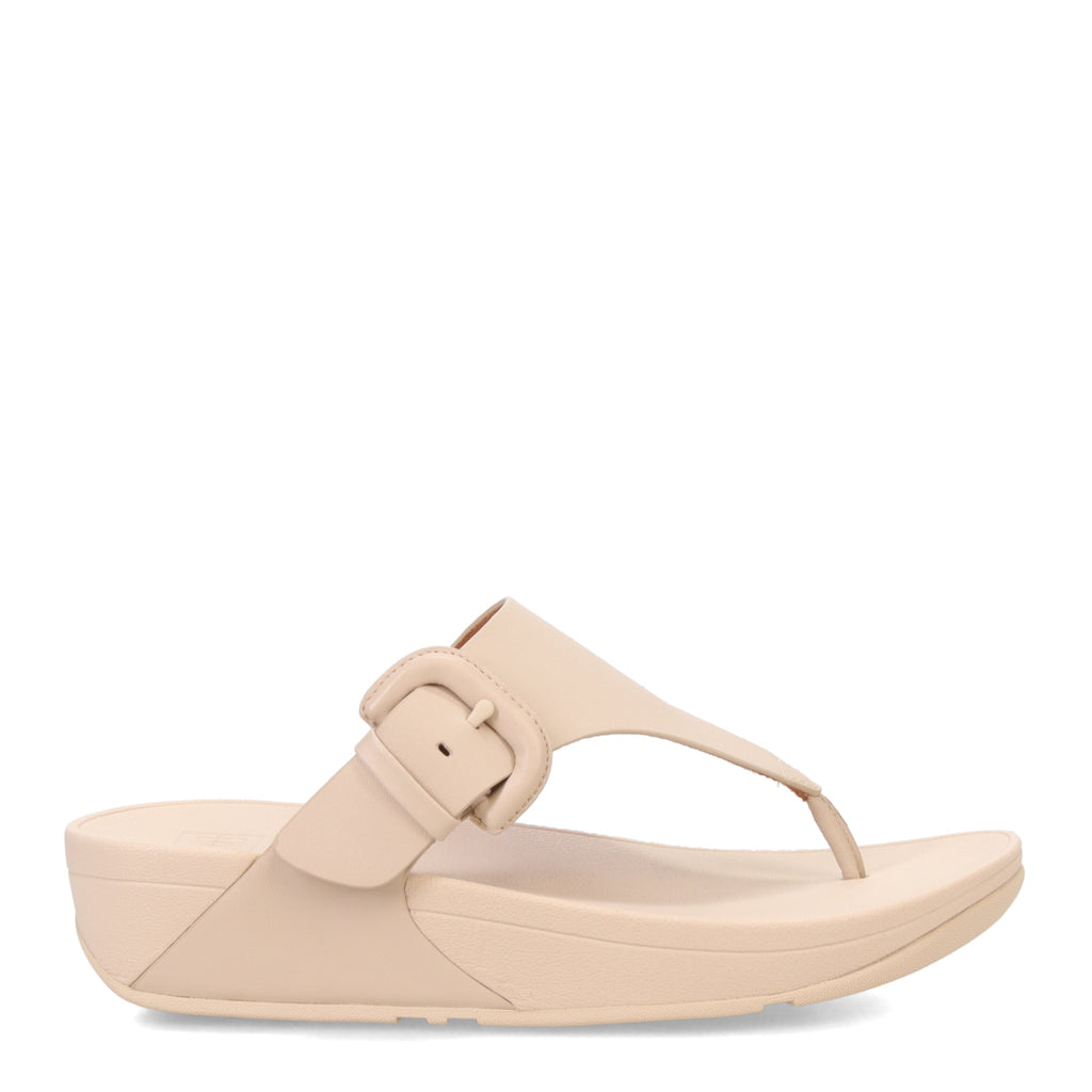 Women's FitFlop Lulu Covered Buckle Thong Sandal BEIGE HG9-A20
