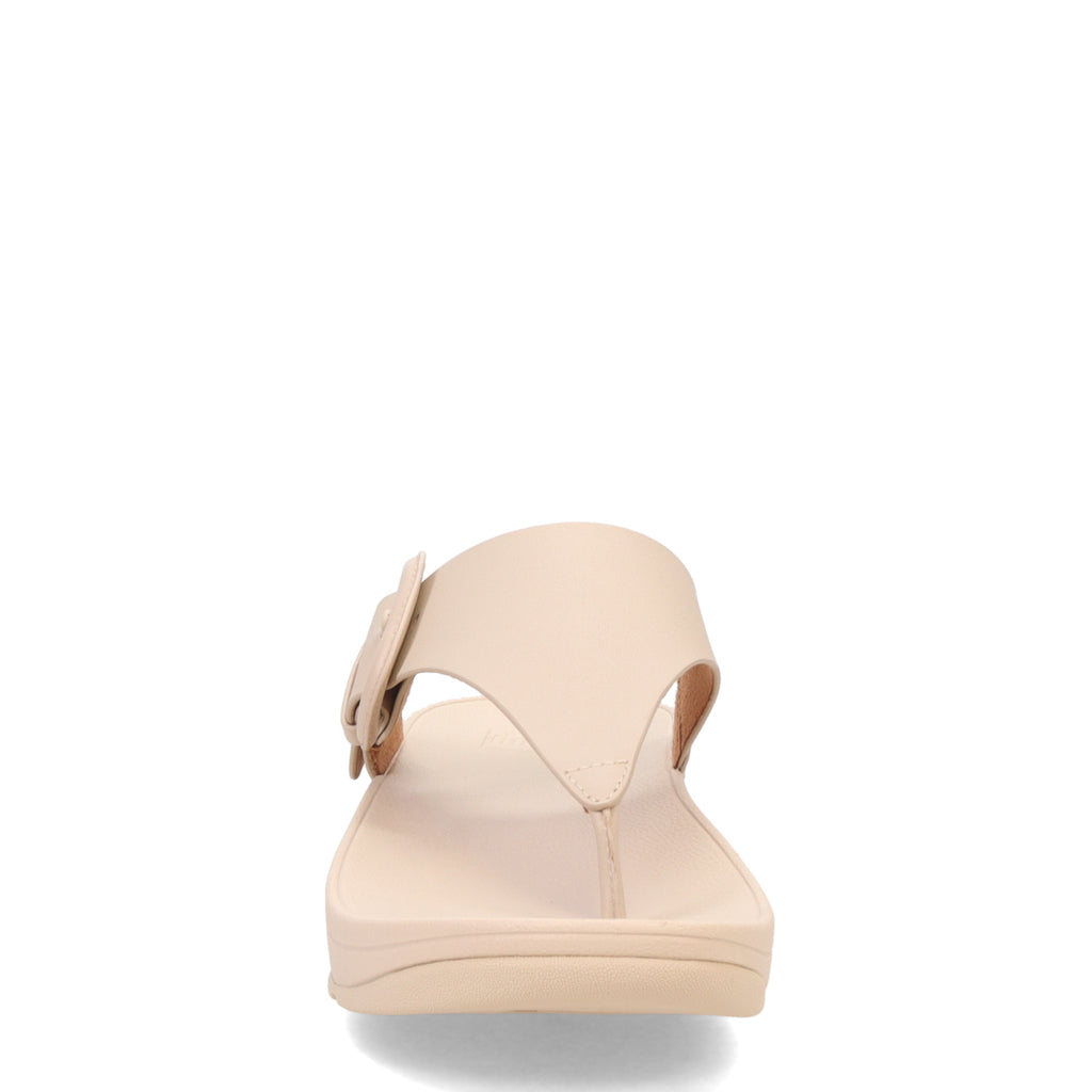 Women's FitFlop Lulu Covered Buckle Thong Sandal BEIGE HG9-A20
