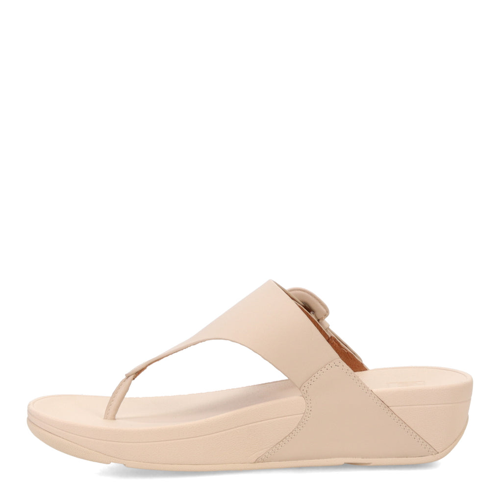 Women's FitFlop Lulu Covered Buckle Thong Sandal BEIGE HG9-A20