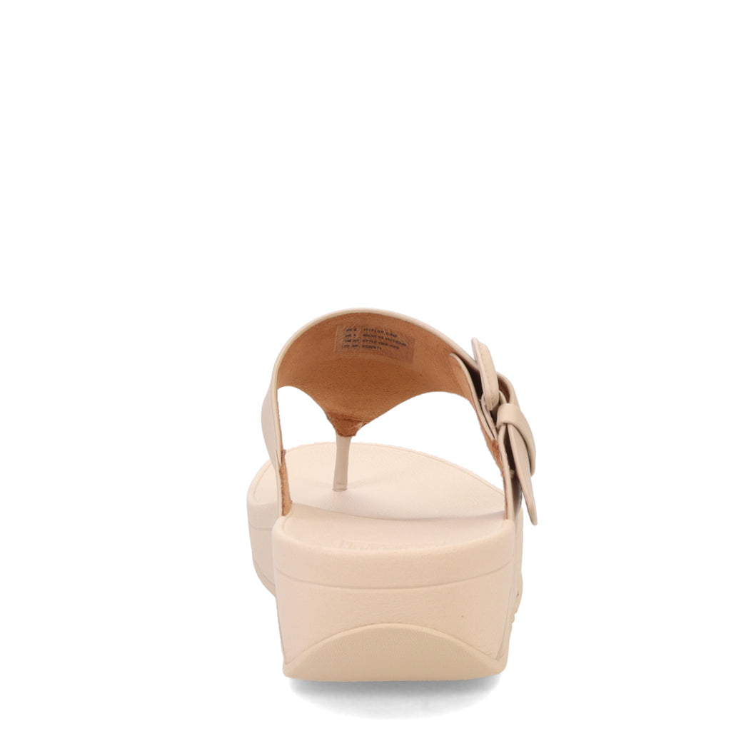Women's FitFlop Lulu Covered Buckle Thong Sandal BEIGE HG9-A20