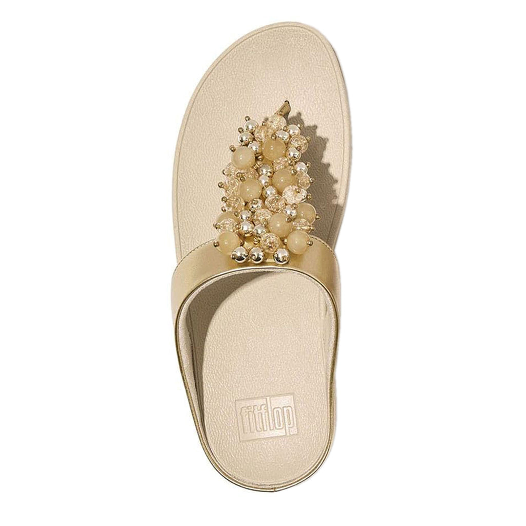Women's FitFlop Fino Bauble Toe-Post Sandal PLATINO HI9-675