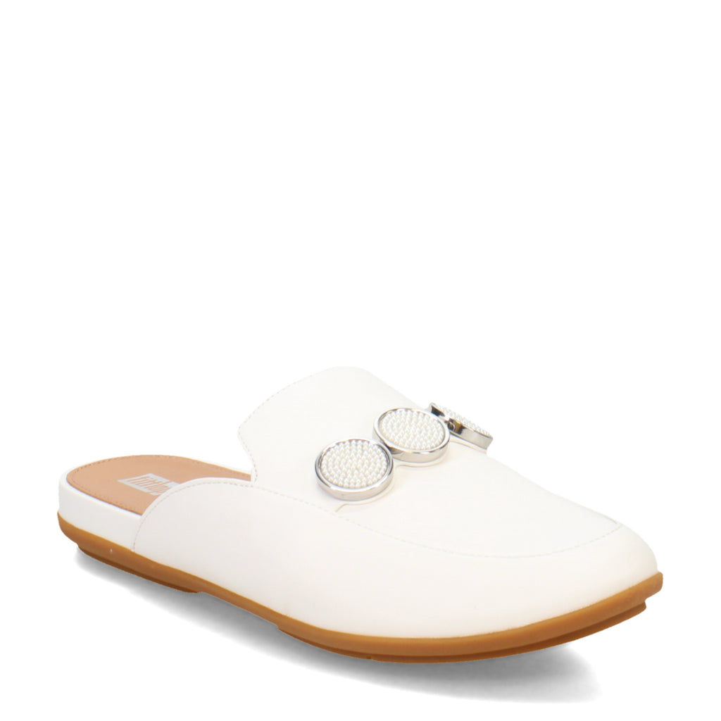 Women's FitFlop Gracie Beaded Circle Mule URBAN WHITE HM9-194