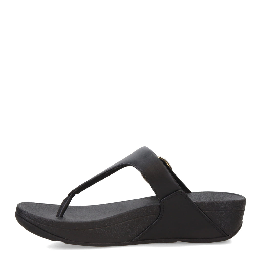 Women's FitFlop Lulu Crystal Buckle Thong Sandal BLACK HN9-001