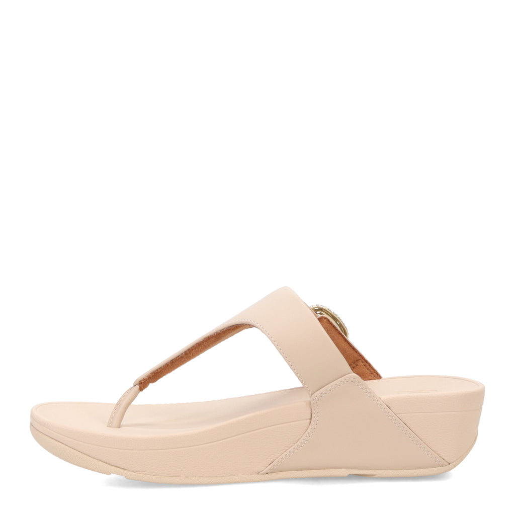 Women's FitFlop Lulu Crystal Buckle Thong Sandal BEIGE HN9-A20