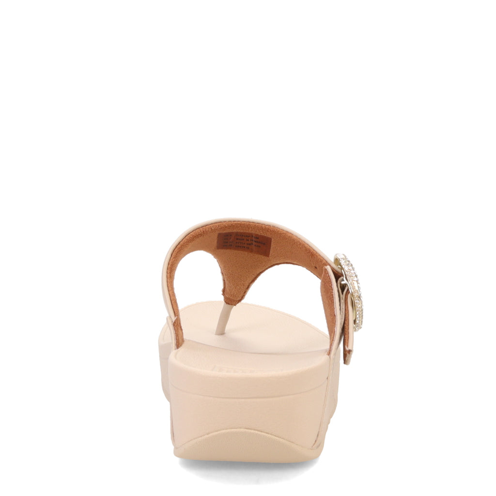 Women's FitFlop Lulu Crystal Buckle Thong Sandal BEIGE HN9-A20