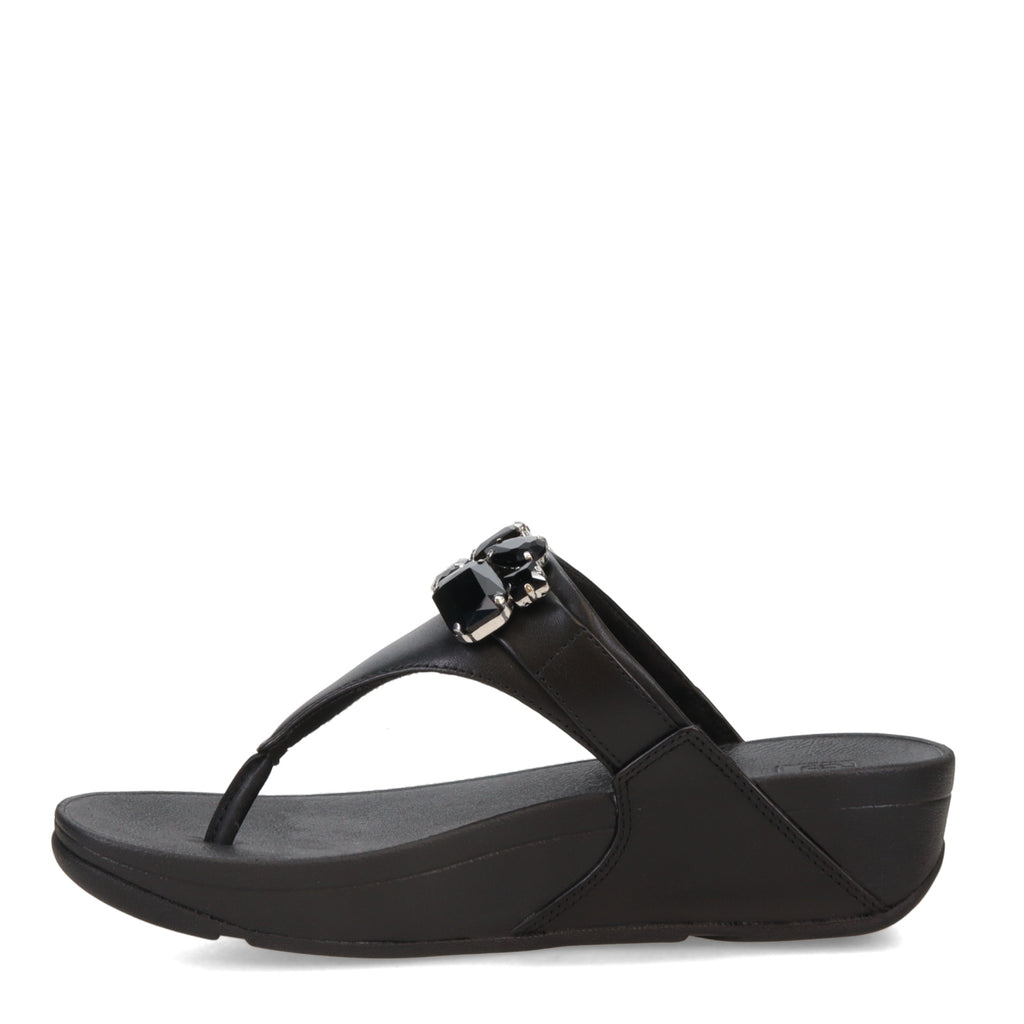 Women's FitFlop Lulu Jewel Thong Sandal BLACK HU7-001