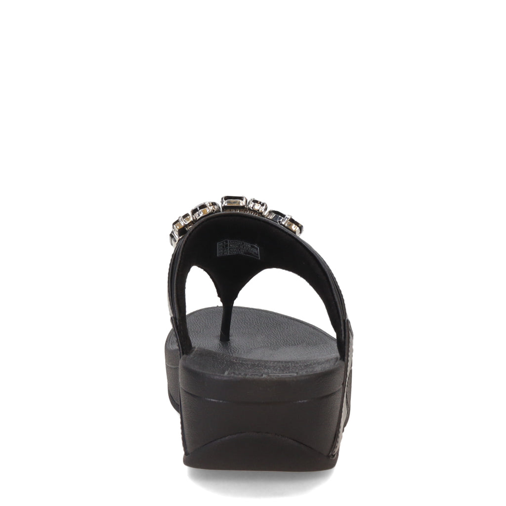 Women's FitFlop Lulu Jewel Thong Sandal BLACK HU7-001
