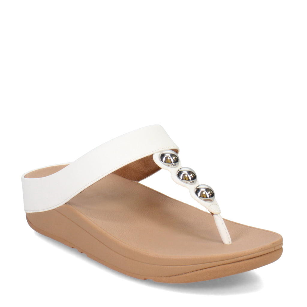 Women's FitFlop Fino Mirror Dome Toe-Post Sandal URBAN WHITE HW8-194