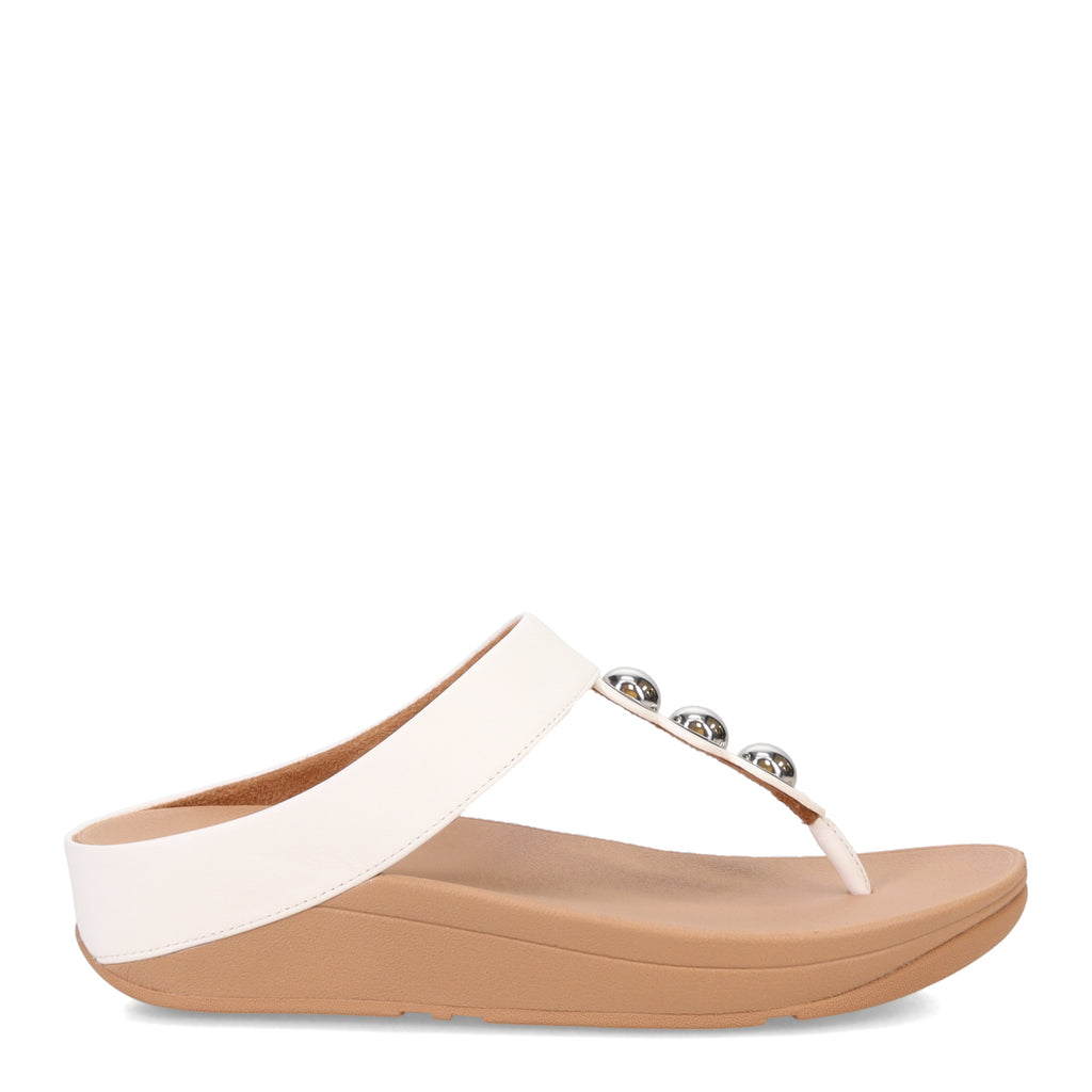 Women's FitFlop Fino Mirror Dome Toe-Post Sandal URBAN WHITE HW8-194
